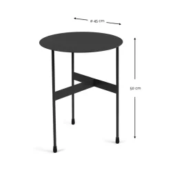 Wohnen Blauer Beistelltisch aus Stahl - Tegal