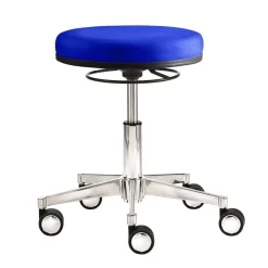 Wohnen Blauer Bürohocker mit runder Sitzfläche 48cm - Suprima