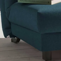Wohnen Sofas|Sofa*Blauer Schlafsessel mit Flachgewebe Stoffbezug - Tirenaso