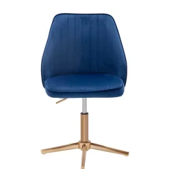 Wohnen Blauer Schreibtischstuhl aus Samt - Lalita