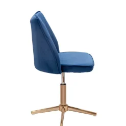 Wohnen Blauer Schreibtischstuhl aus Samt - Lalita