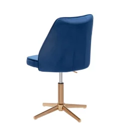 Wohnen Blauer Schreibtischstuhl aus Samt - Lalita