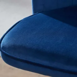 Wohnen Blauer Schreibtischstuhl aus Samt - Lalita