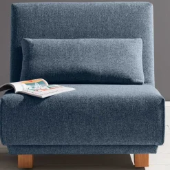 Wohnen Blauer Stoffsessel mit Schlaffunktion - Zimena