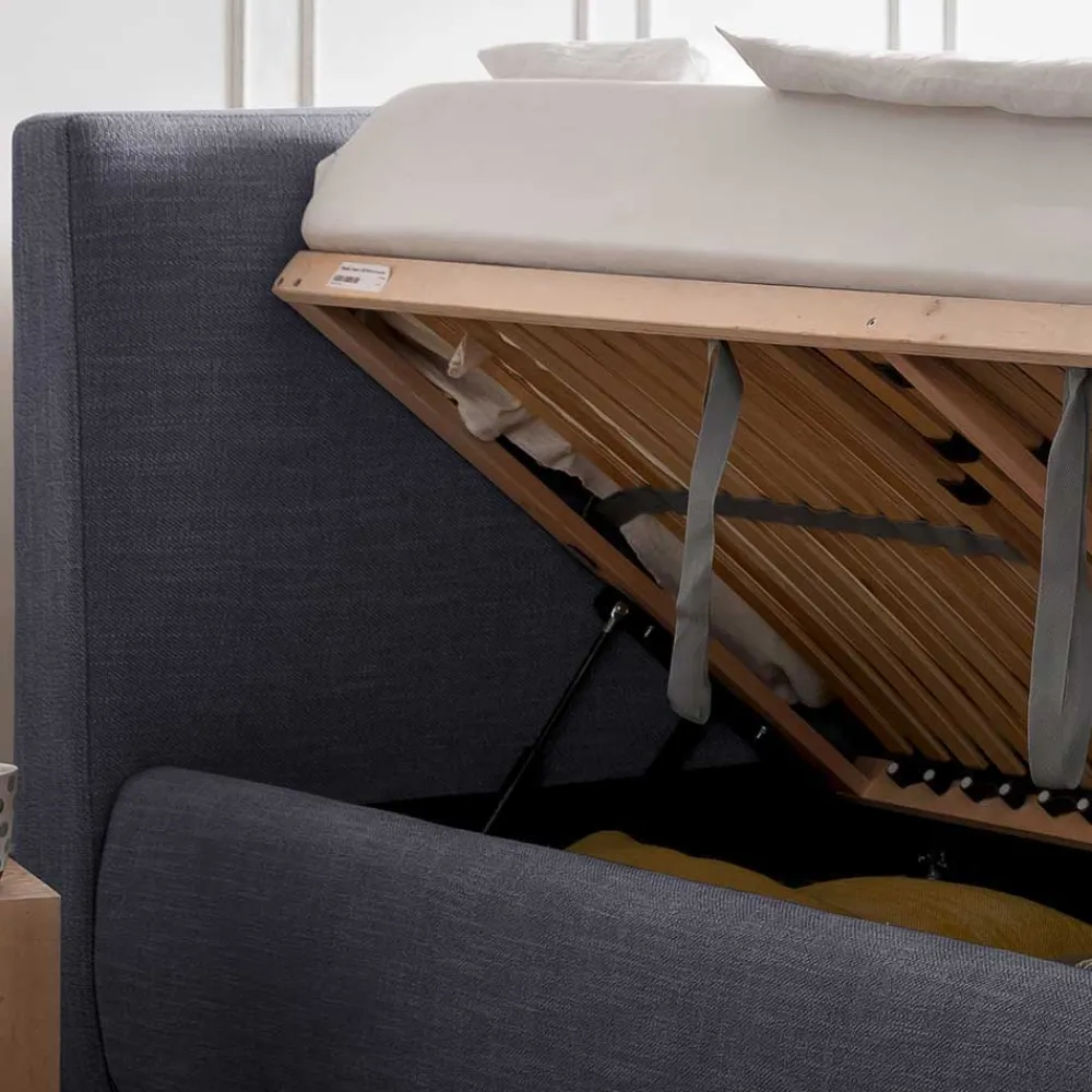 Wohnen Blaues Komplettbett mit Bettkasten - Enjadara