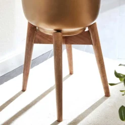 Wohnen Blumentöpfe aus Metall in Gold - Nell II (zweiteilig)