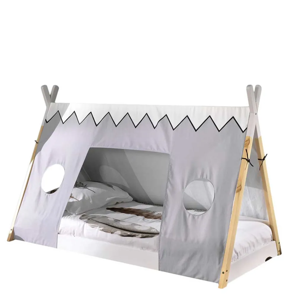 Kinder Wohnen Bodentiefes Bett für Kinder in Zeltoptik - Nitrino