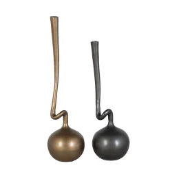 Wohnen Vasen*Bodenvasen Duo aus Metall - Holmes (zweiteilig)