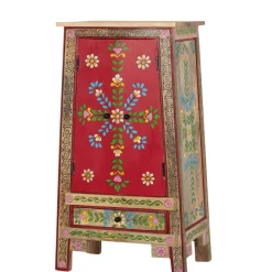 Wohnen Boho Style Möbel|Designermöbel*Boho Kommode mit Blumen Dekor im Folklore Style - Gionala