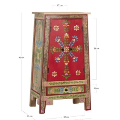 Wohnen Boho Style Möbel|Designermöbel*Boho Kommode mit Blumen Dekor im Folklore Style - Gionala