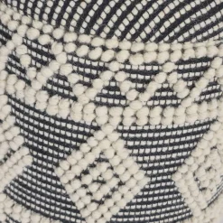 Wohnen Boho Polsterhocker aus Wolle Webstoff - Fiodor