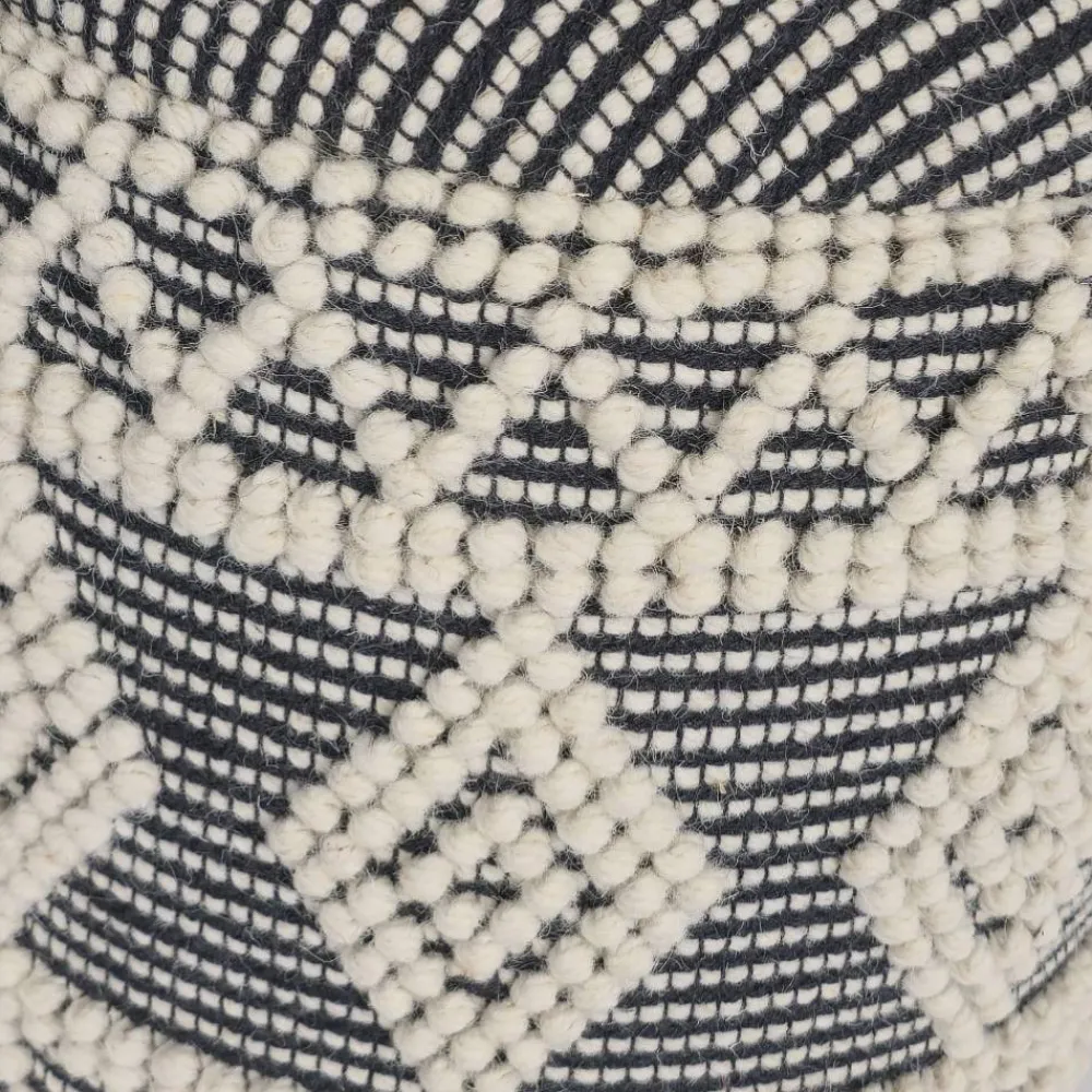 Wohnen Boho Polsterhocker aus Wolle Webstoff - Fiodor