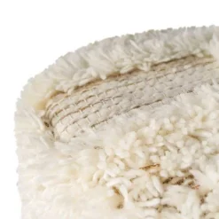 Wohnen Boho Sitzhocker in Cremeweiß - Gloria