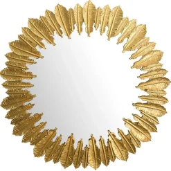 Wohnen Spiegel|Flurspiegel*Boho Spiegel mit Metallrahmen im Feder Design - Reymon