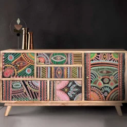 Wohnen Boho Style Kommode handbemalt - Winner