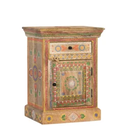 Wohnen Nachttische*Boho Style Nachtschrank aus Mangoholz - Klapan
