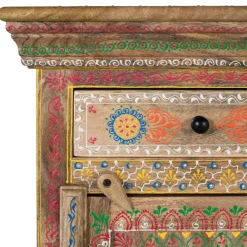 Wohnen Nachttische*Boho Style Nachtschrank aus Mangoholz - Klapan