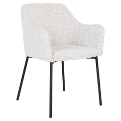 Wohnen Boucle Armlehnenstühle in Cremeweiß - Astrida (2er Set)