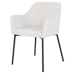 Wohnen Boucle Armlehnenstühle in Cremeweiß - Astrida (2er Set)