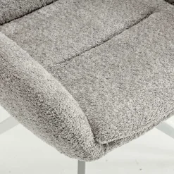 Wohnen Küchenstühle|Esszimmerstühle*Boucle Armlehnenstuhl in Grau - Lulumo (2er Set)