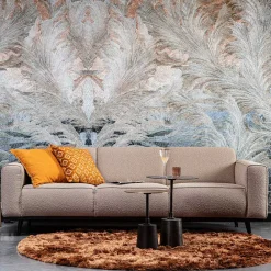 Wohnen Boucle Couch 3er in Beige & Schwarz - Drike