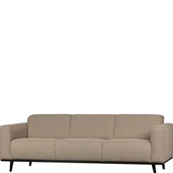 Wohnen Boucle Couch 3er in Beige & Schwarz - Drike