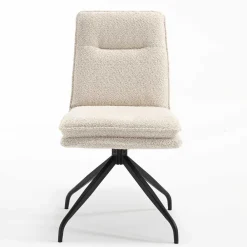 Wohnen Boucle Drehstuhl in Creme - Rocono