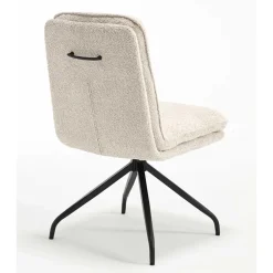 Wohnen Boucle Drehstuhl in Creme - Rocono