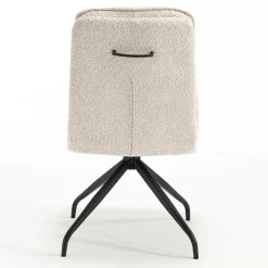 Wohnen Boucle Drehstuhl in Creme - Rocono