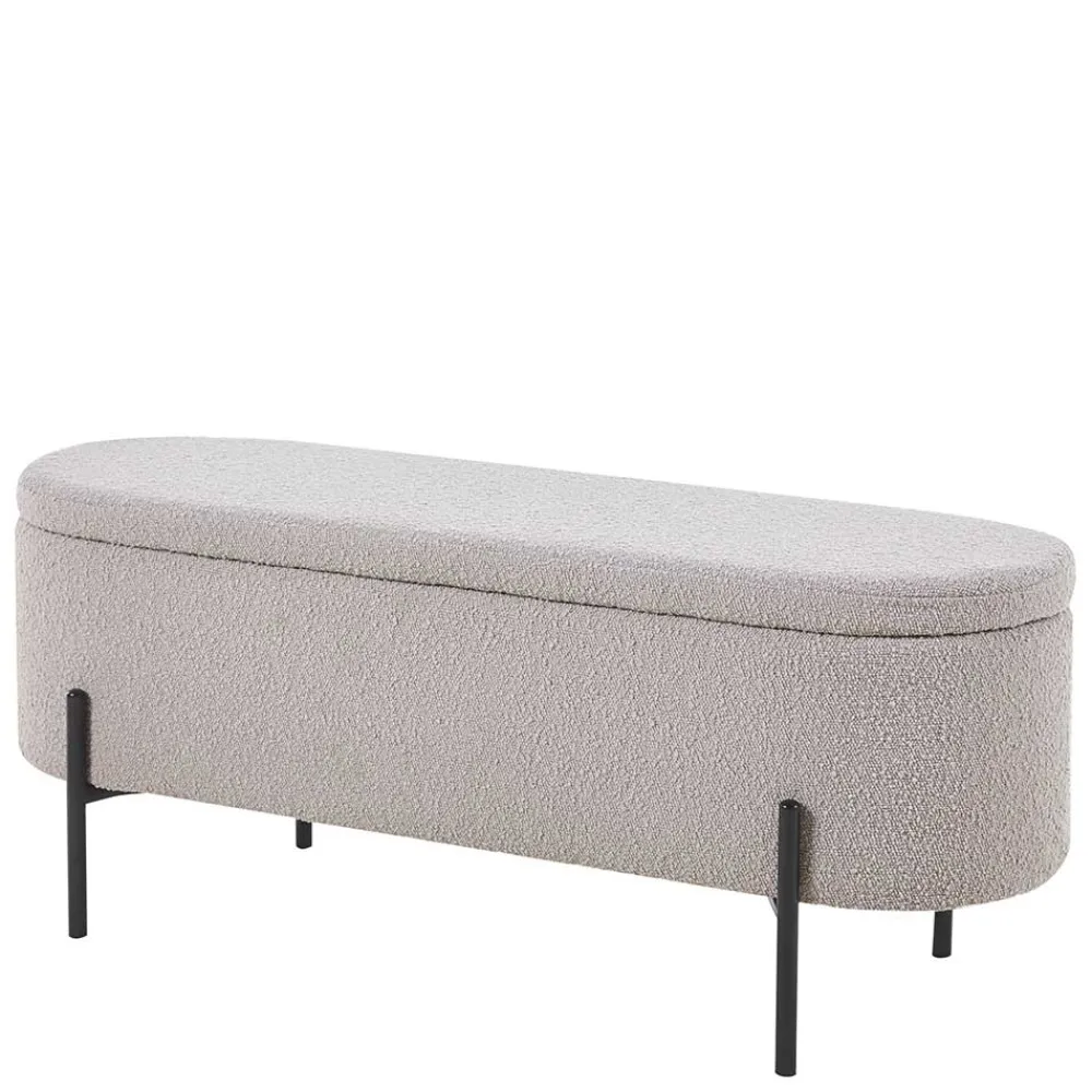 Wohnen Küchenbänke|Bettbänke*Boucle Polsterbank in Oval mit Stauraum - Buryas