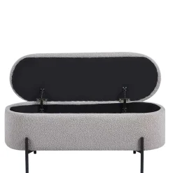 Wohnen Küchenbänke|Bettbänke*Boucle Polsterbank in Oval mit Stauraum - Buryas