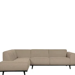 Wohnen Boucle Polsterecke in Beige mit Federkern - Amindo