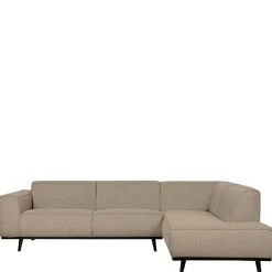 Wohnen Boucle Polsterecke in Beige mit Federkern - Amindo