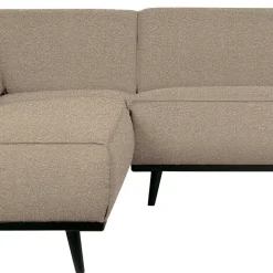 Wohnen Boucle Polsterecke in Beige mit Federkern - Amindo