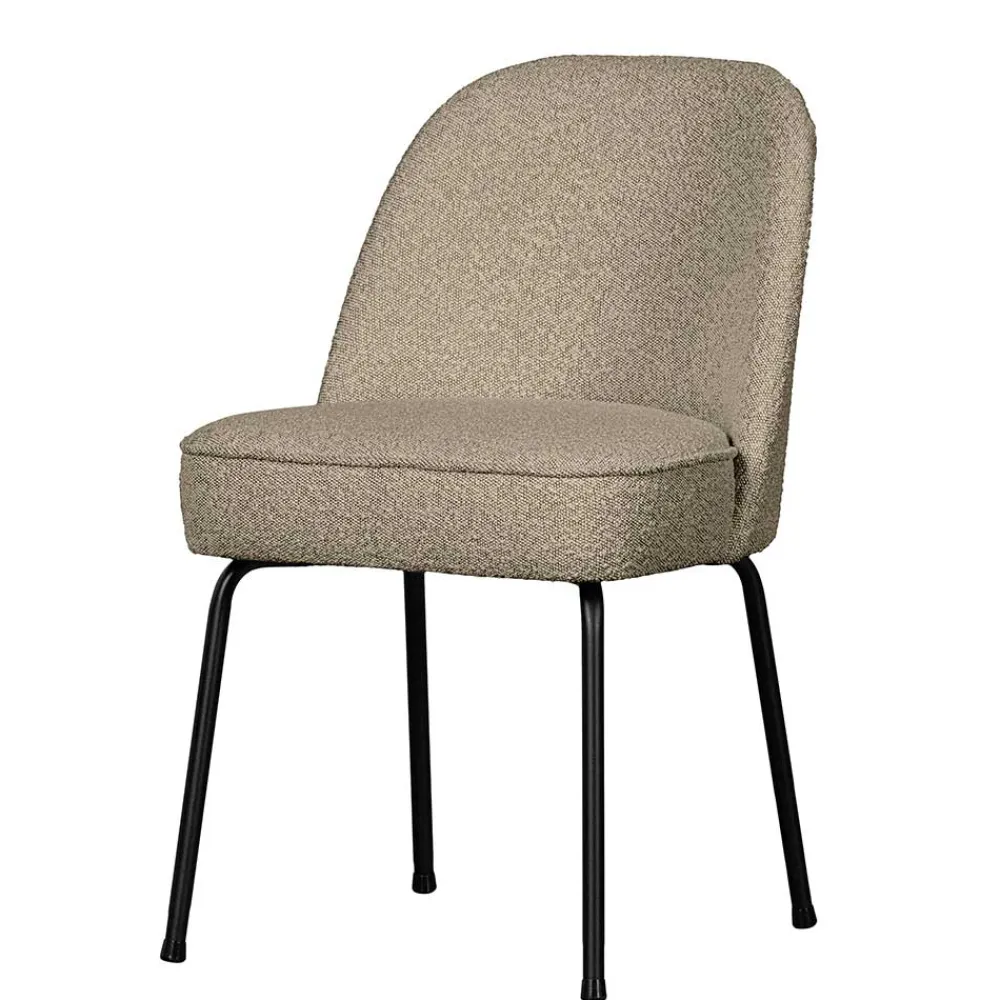 Wohnen Retro Möbel|Küchenstühle*Boucle Polsterstühle in Beige - Laderla (2er Set)