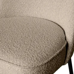 Wohnen Retro Möbel|Küchenstühle*Boucle Polsterstühle in Beige - Laderla (2er Set)