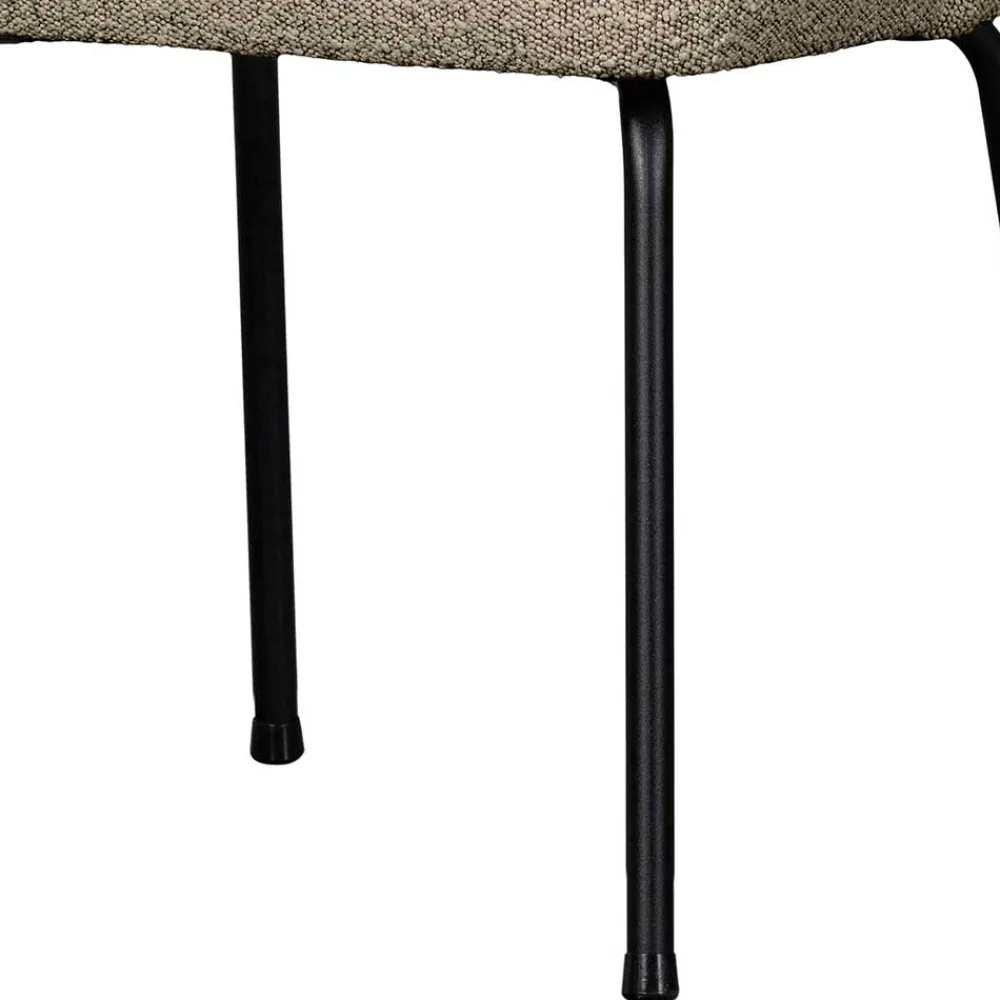 Wohnen Retro Möbel|Küchenstühle*Boucle Polsterstühle in Beige - Laderla (2er Set)