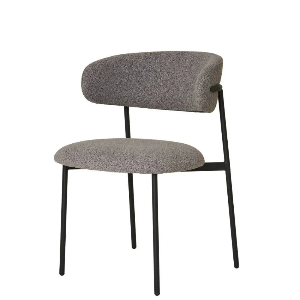 Wohnen Skandinavische Möbel|Küchenstühle*Boucle Polsterstuhl im Skandi Design - Tornado (2er Set)