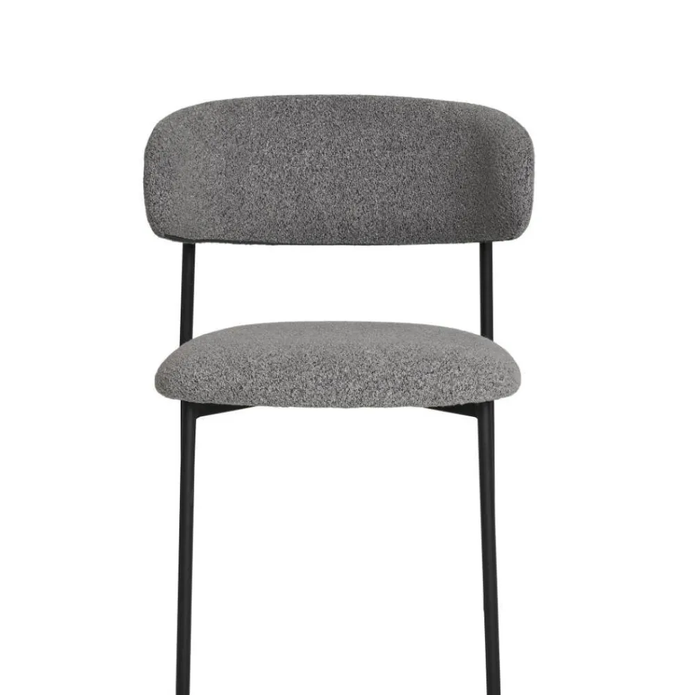 Wohnen Skandinavische Möbel|Küchenstühle*Boucle Polsterstuhl im Skandi Design - Tornado (2er Set)