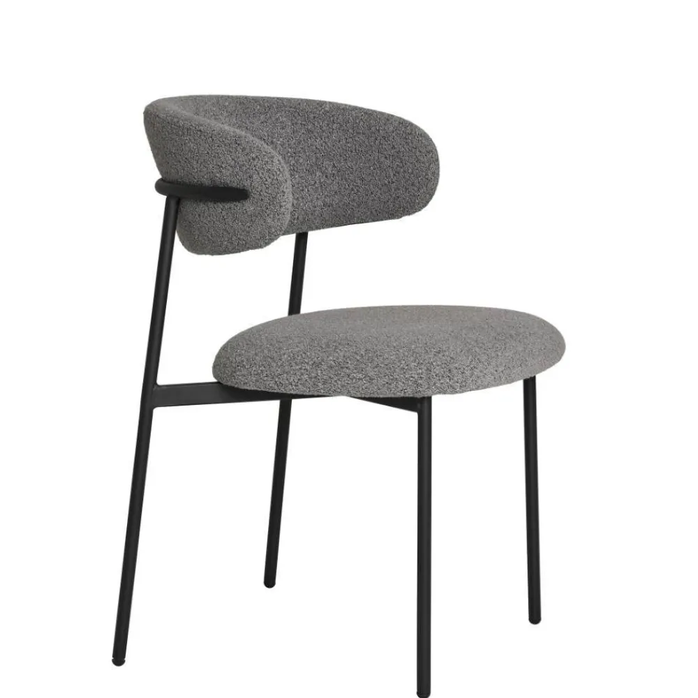 Wohnen Skandinavische Möbel|Küchenstühle*Boucle Polsterstuhl im Skandi Design - Tornado (2er Set)