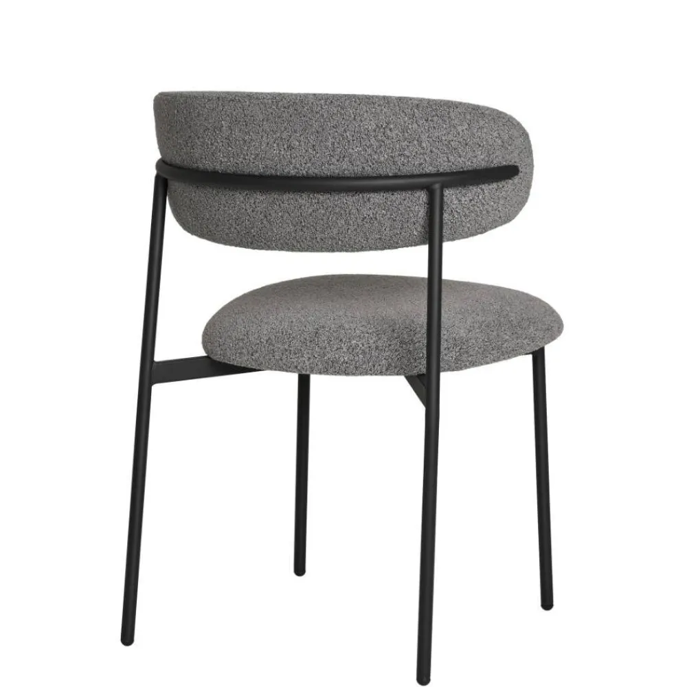 Wohnen Skandinavische Möbel|Küchenstühle*Boucle Polsterstuhl im Skandi Design - Tornado (2er Set)