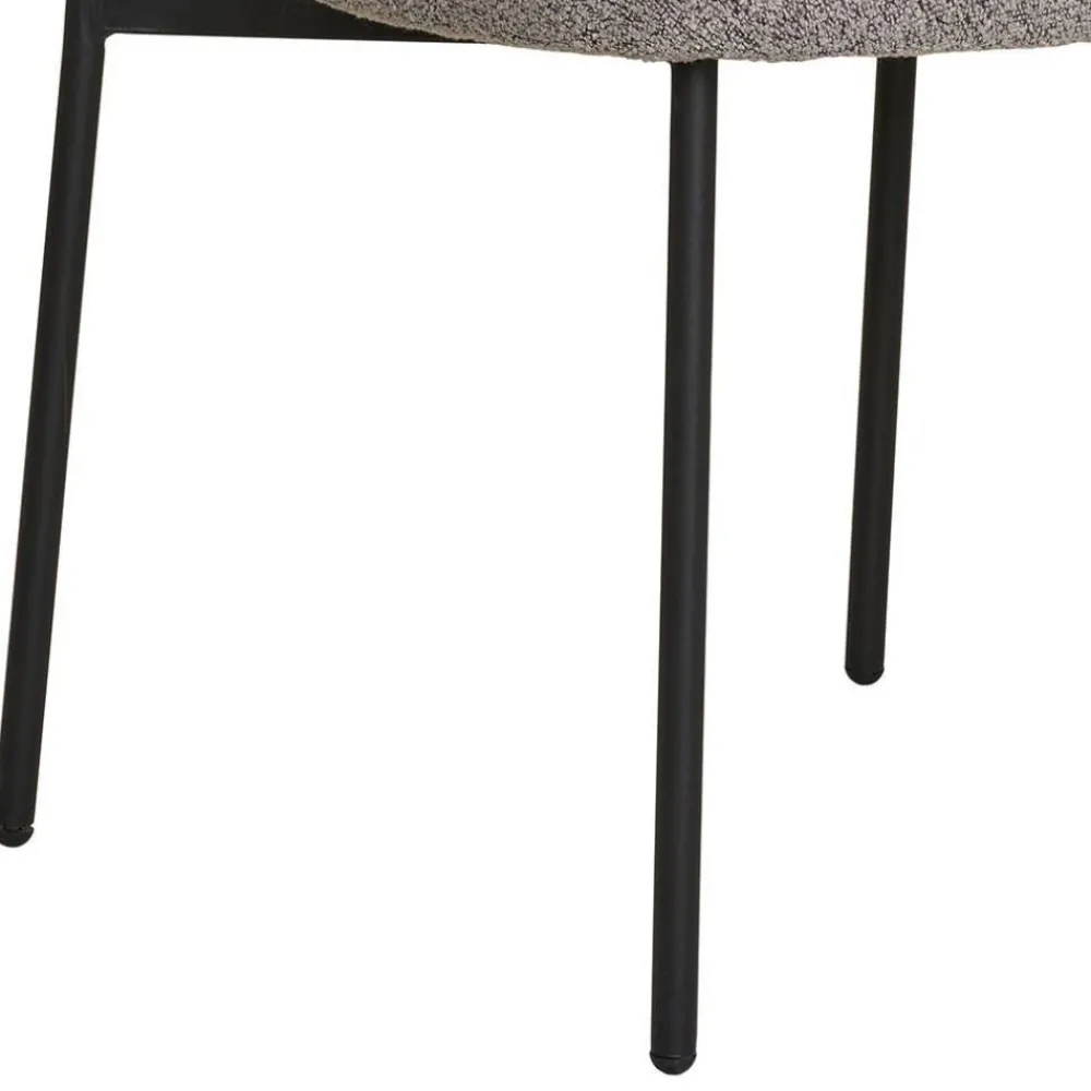 Wohnen Skandinavische Möbel|Küchenstühle*Boucle Polsterstuhl im Skandi Design - Tornado (2er Set)