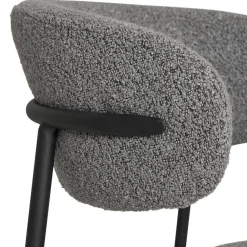 Wohnen Skandinavische Möbel|Küchenstühle*Boucle Polsterstuhl im Skandi Design - Tornado (2er Set)