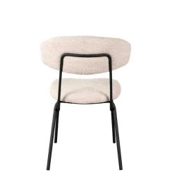 Wohnen Küchenstühle|Esszimmerstühle*Boucle Polsterstuhl in Beigegrau - Flair (2er Set)