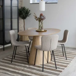 Wohnen Boucle Stühle in Beige - Menoria (2er Set)