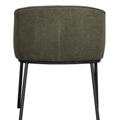 Wohnen Küchenstühle|Esszimmerstühle*Boucle Tischsessel in Dunkelgrün - Norian