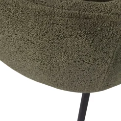 Wohnen Küchenstühle|Esszimmerstühle*Boucle Tischsessel in Dunkelgrün - Norian