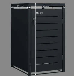 Wohnen Mülltonnenbox*Box für eine Mülltonne aus Stahl - Vadoz