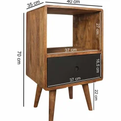 Wohnen Nachttische*Boxspring Nachtschrank Cospic im Retro Design