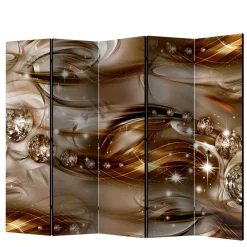 Wohnen Braun bedruckter Paravent mit Diamanten Motiv - Marica